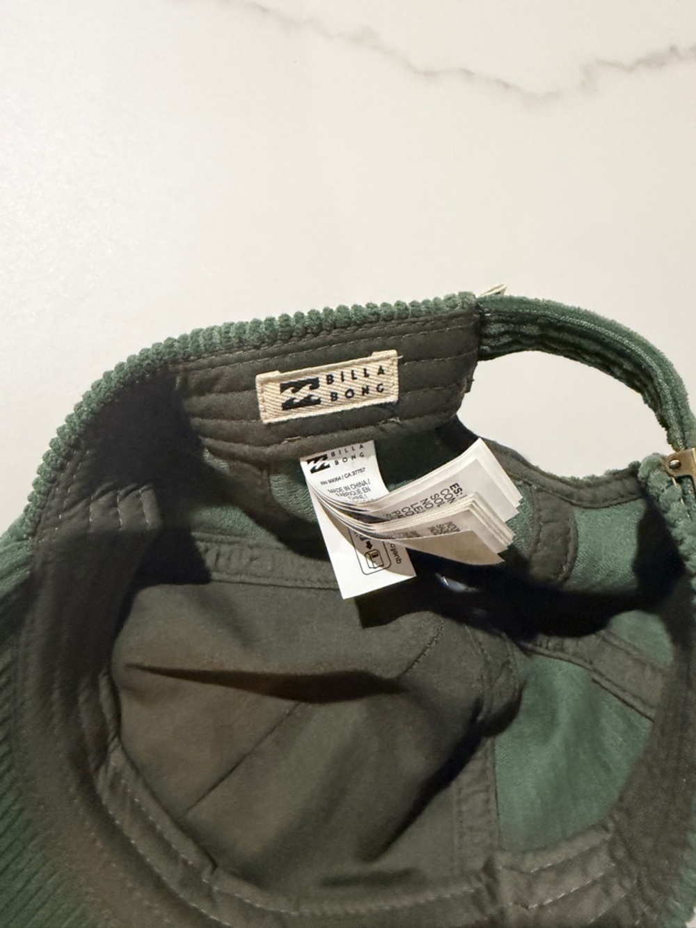 Billabong Sage Green Corduroy Sun Cap - Picture 10 of 11